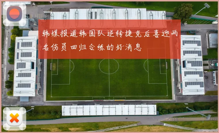 韩媒报道韩国队逆转捷克后喜迎两名伤员回归合练的好消息